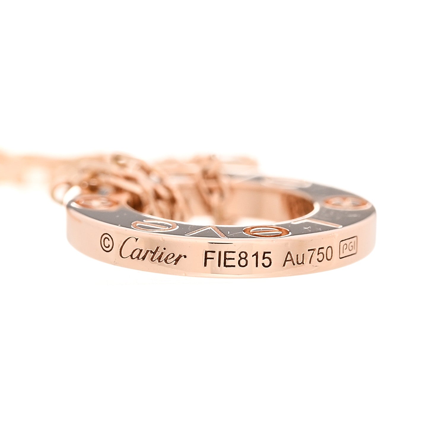 Cartier 18K Pink Gold Diamond LOVE Bracelet 3 of 6
