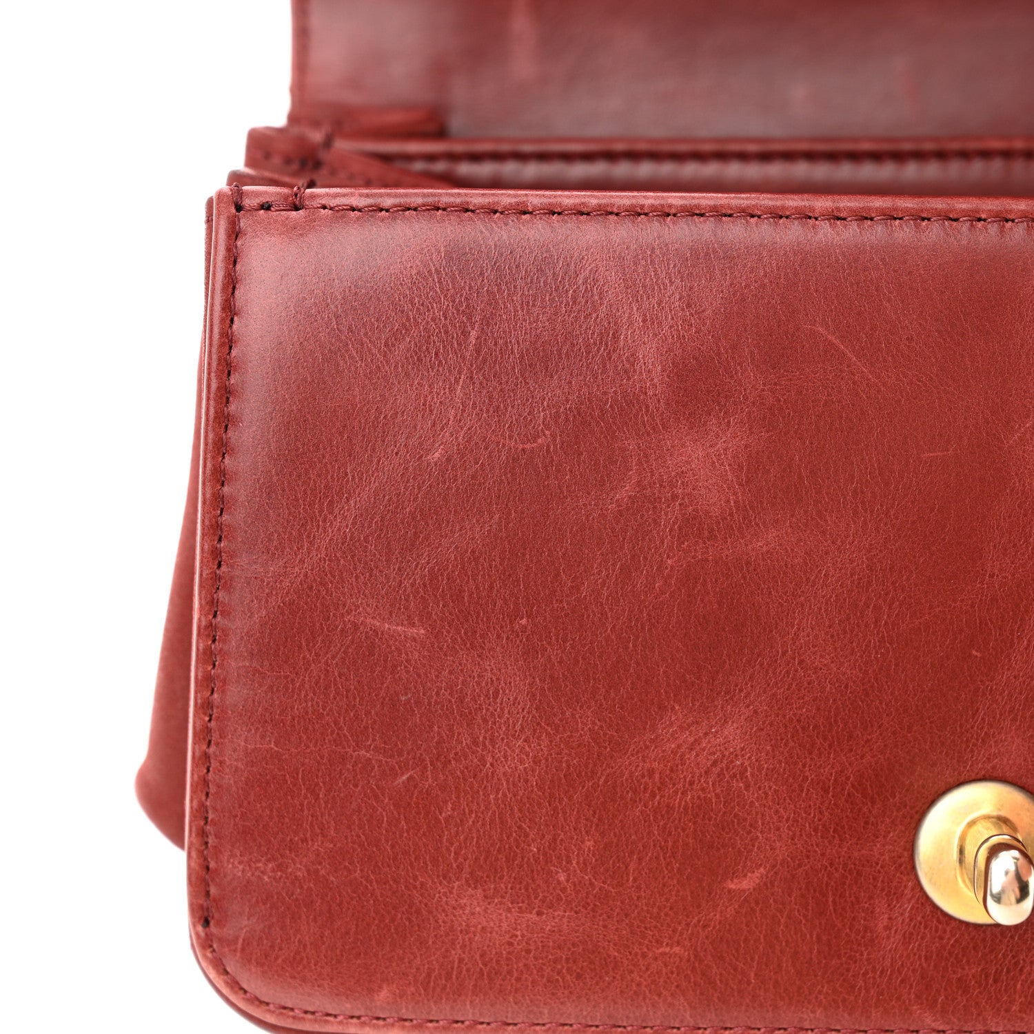Chanel Iridescent Calfskin Quilted Mini Straight Lined Flap Red 14 of 14