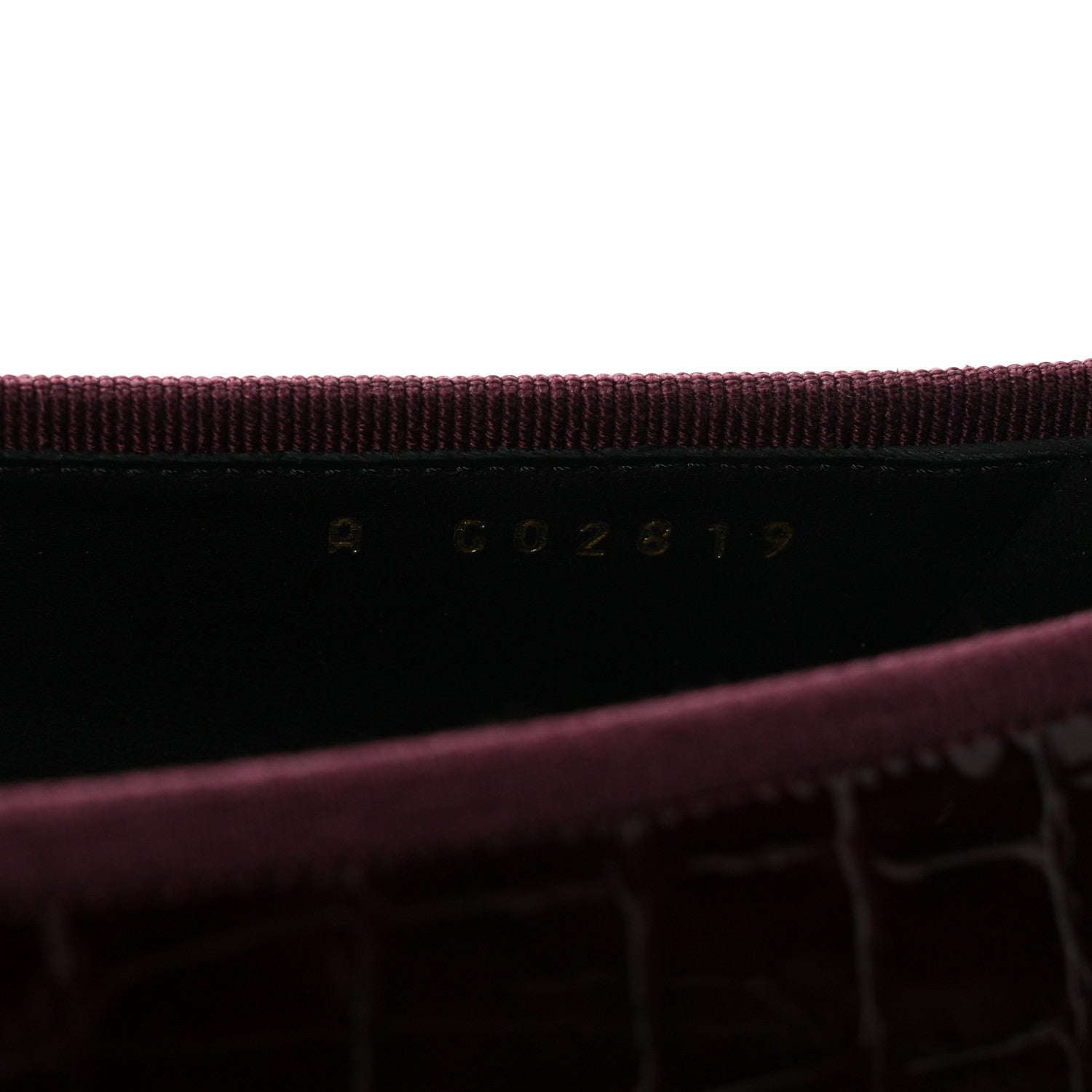 Chanel Patent Calfskin Crocodile Embossed Ballerina Flats 36.5 Dark Burgundy Black 9 of 10