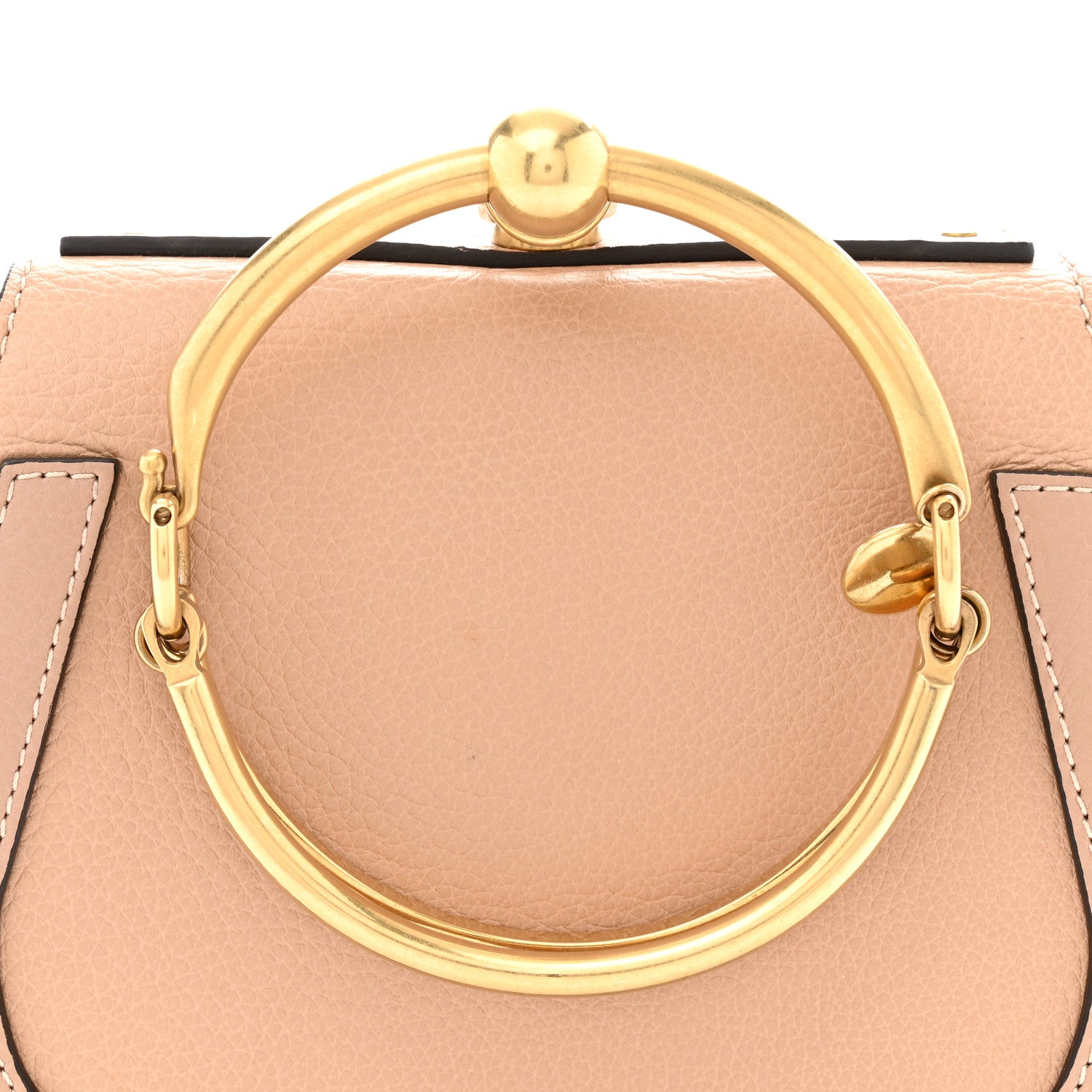 Chloe Calfskin Suede Small Nile Bracelet Bag Biscotti Beige 8 of 10
