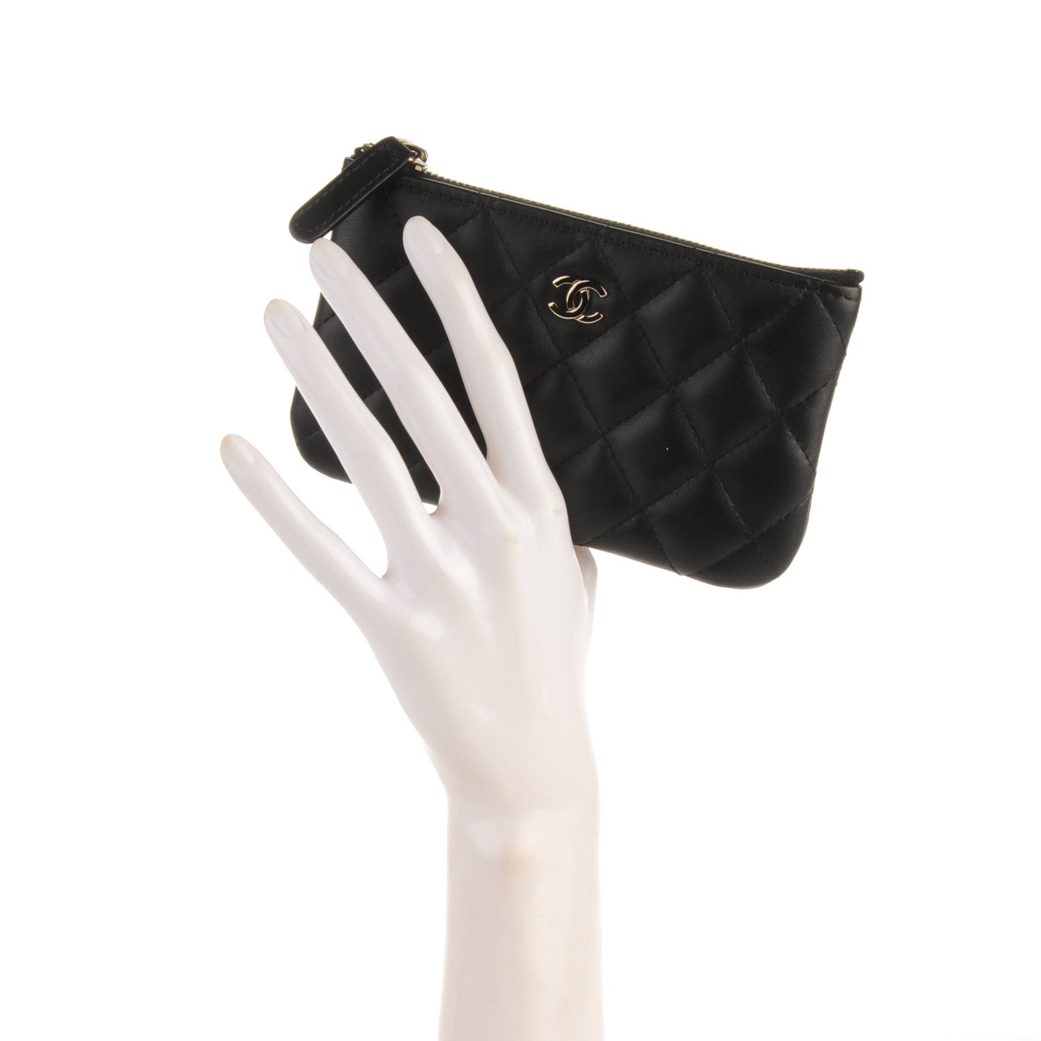 Chanel Lambskin Quilted Casino Coin Purse Black 2 of 8