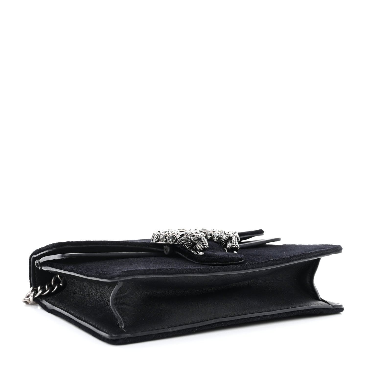 Gucci Suede Super Mini Dionysus Shoulder Bag Black 4 of 11