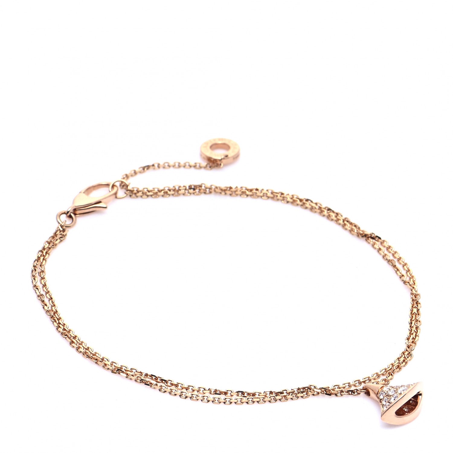Bulgari 18K Rose Gold Diamond Divas' Dream Bracelet 1 of 6