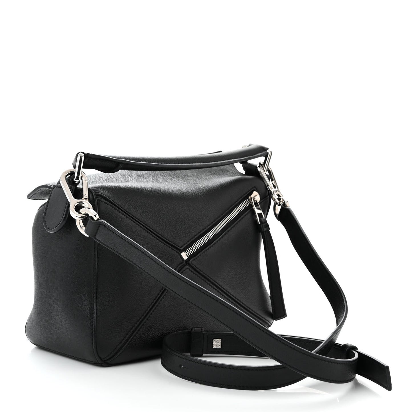 Calfskin Small Puzzle Bag Black