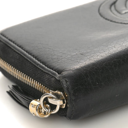 Gucci Pebbled Calfskin Soho Zip Around Wallet Black 7 of 9