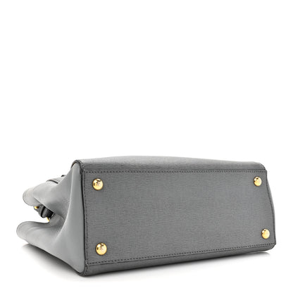 Fendi Vitello Elite Petite 2Jours Tote Grigio Grigio Chiaro 4 of 16