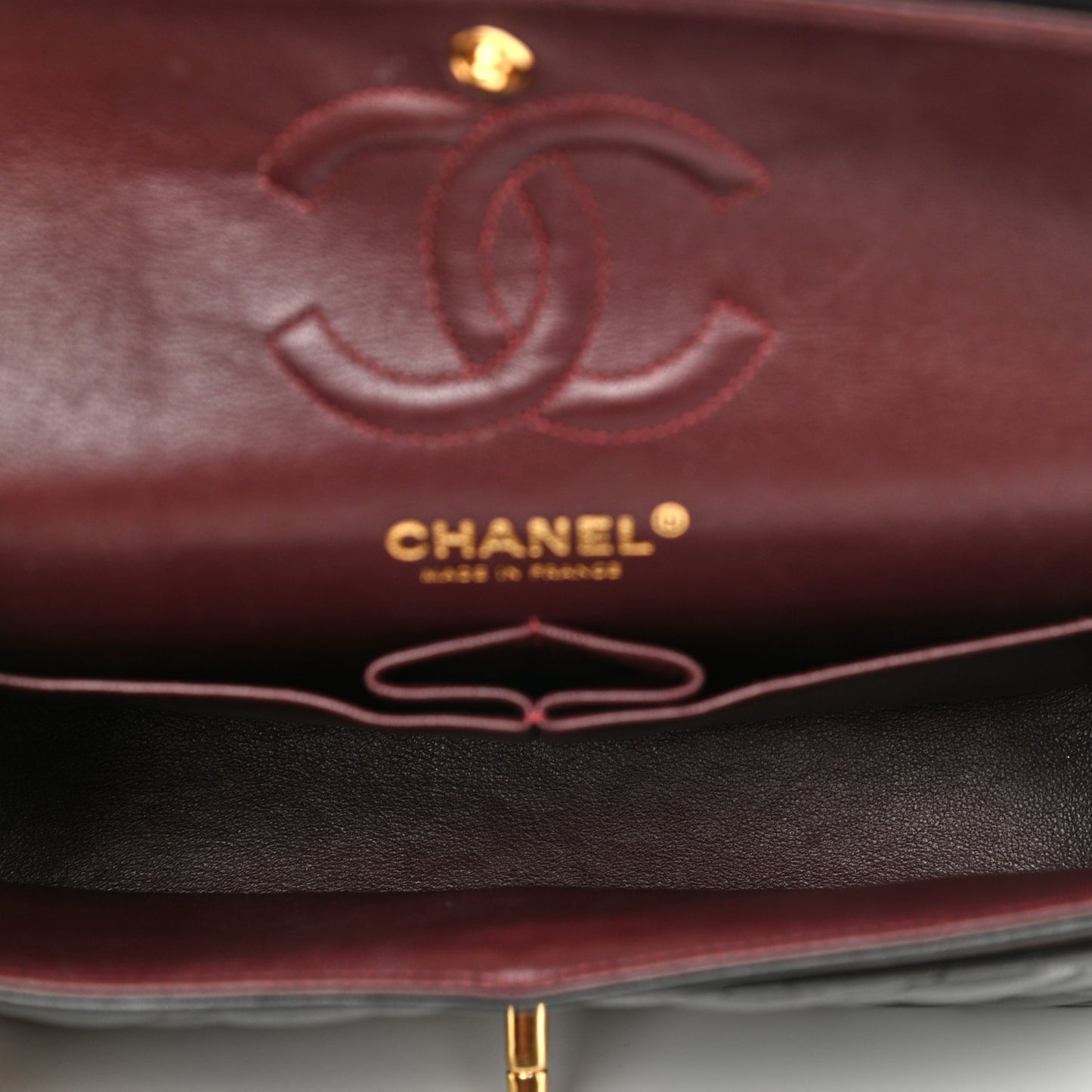 Lambskin Quilted Small Double Flap Black