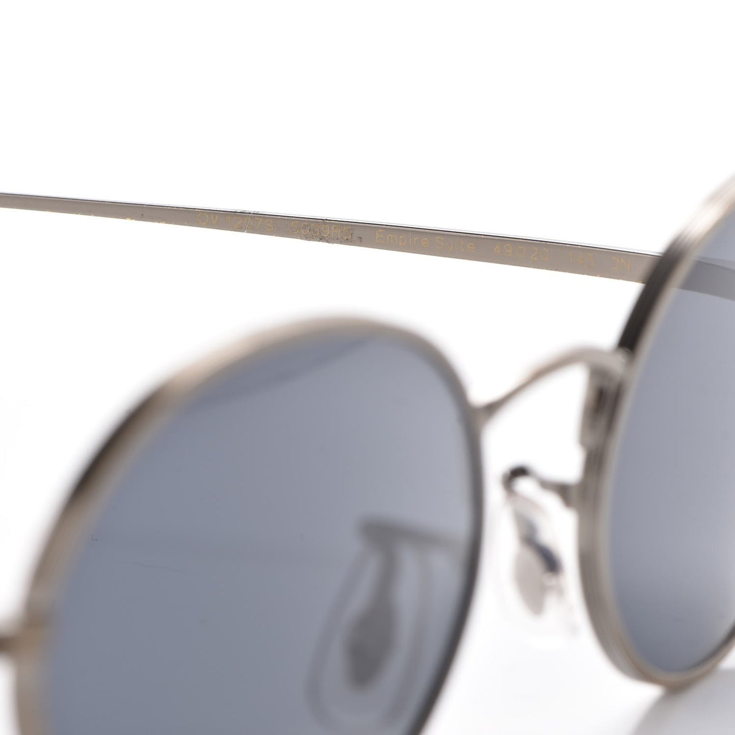 The Row Empire Suite Oval Sunglasses Pewter Black