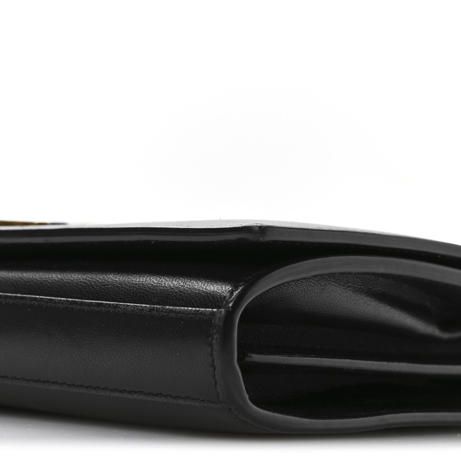 Saint Laurent Smooth Calfskin Tri-Metal Cassandre Wallet On Chain WOC Black 9 of 12