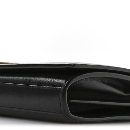 Saint Laurent Smooth Calfskin Tri-Metal Cassandre Wallet On Chain WOC Black 9 of 12