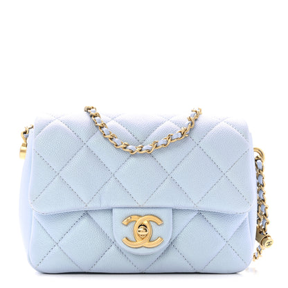 Chanel Iridescent Caviar Quilted Mini My Perfect Flap Light Blue 1 of 10