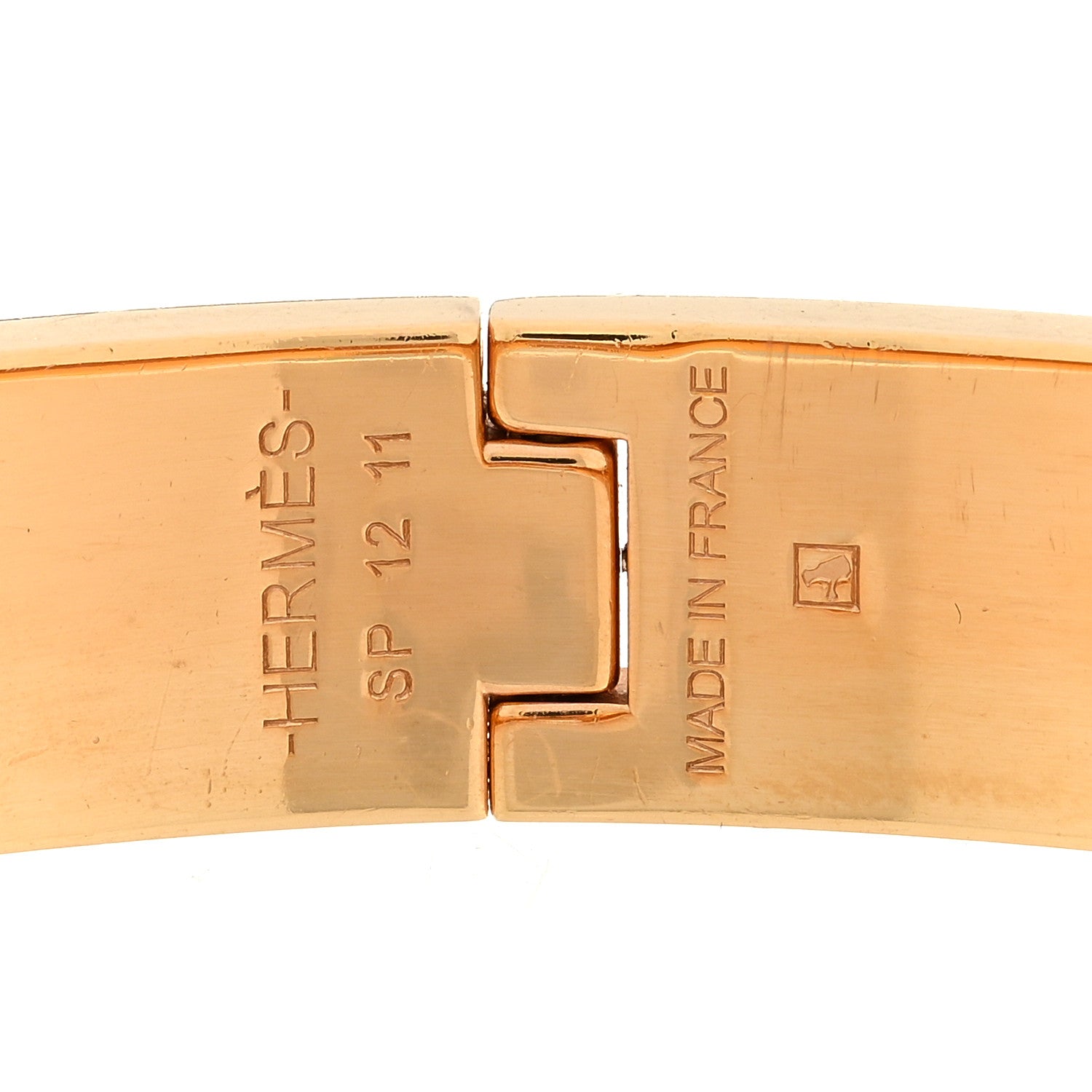 Hermes Enamel Narrow Clic Clac H Bracelet PM Marron Glace 4 of 4
