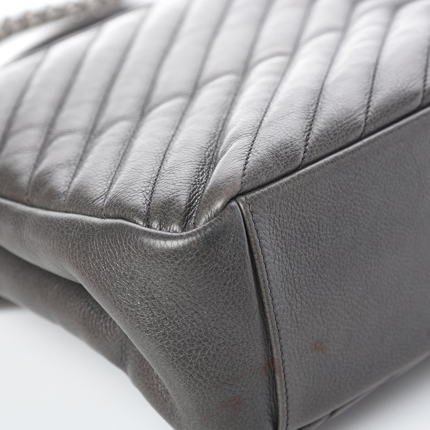 Saint Laurent Sheepskin Matelasse Chevron Monogram Large College Satchel Dark Anthracite 16 of 16