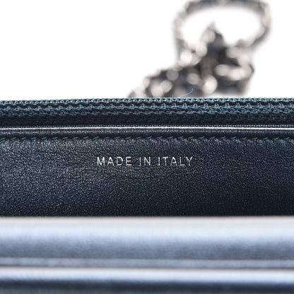 Chanel Iridescent Lizard Wallet on Chain WOC Blue 7 of 9