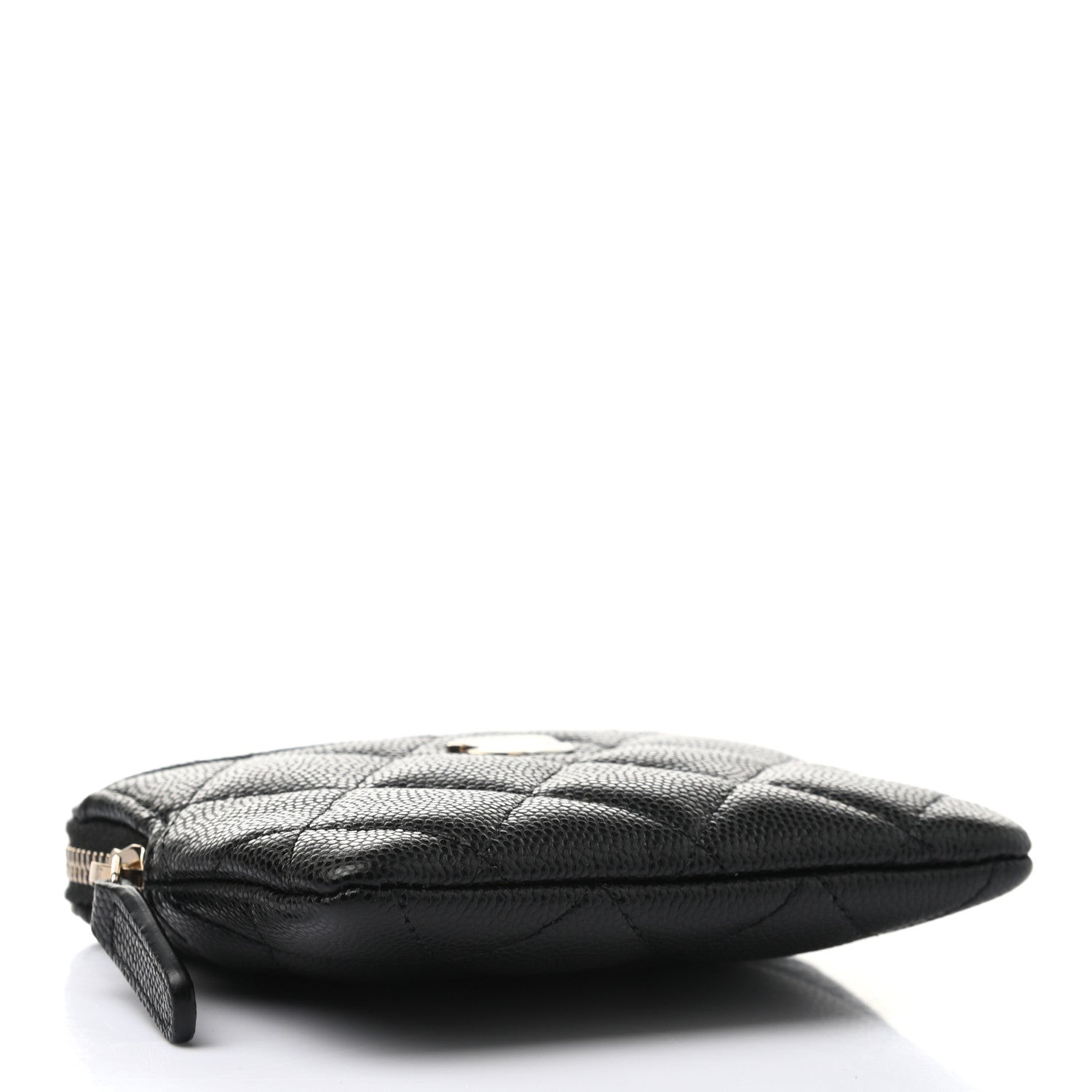 Chanel Caviar Quilted Zip Card Holder Wallet Black 4 of 7