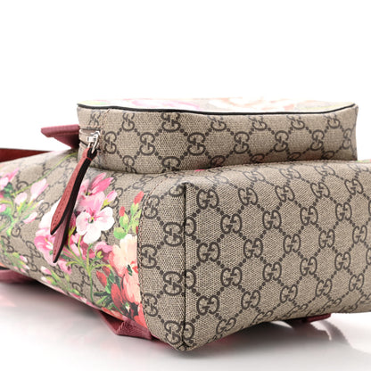 Gucci GG Supreme Monogram Blooms Small Single Buckle Backpack Beige Multicolor Dry Rose 9 of 10