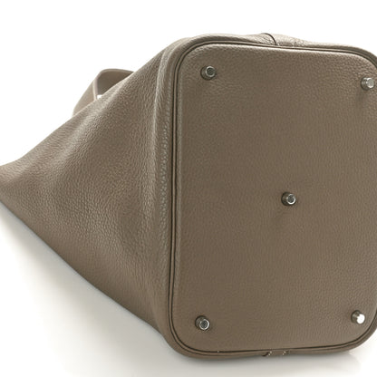 Hermes Taurillon Clemence Picotin Lock 26 GM Etoupe 8 of 9