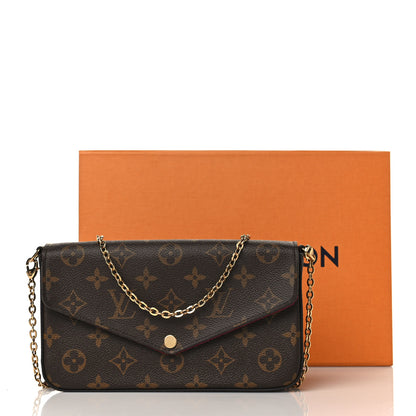 Louis Vuitton Monogram Pochette Felicie Chain Wallet Fuchsia 9 of 9