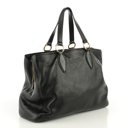 Miu Miu Vitello Caribu Top Handle Bag Nero Black 3 of 8
