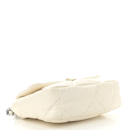 Chanel Lambskin Quilted Medium Chanel 19 Flap White 4 of 12