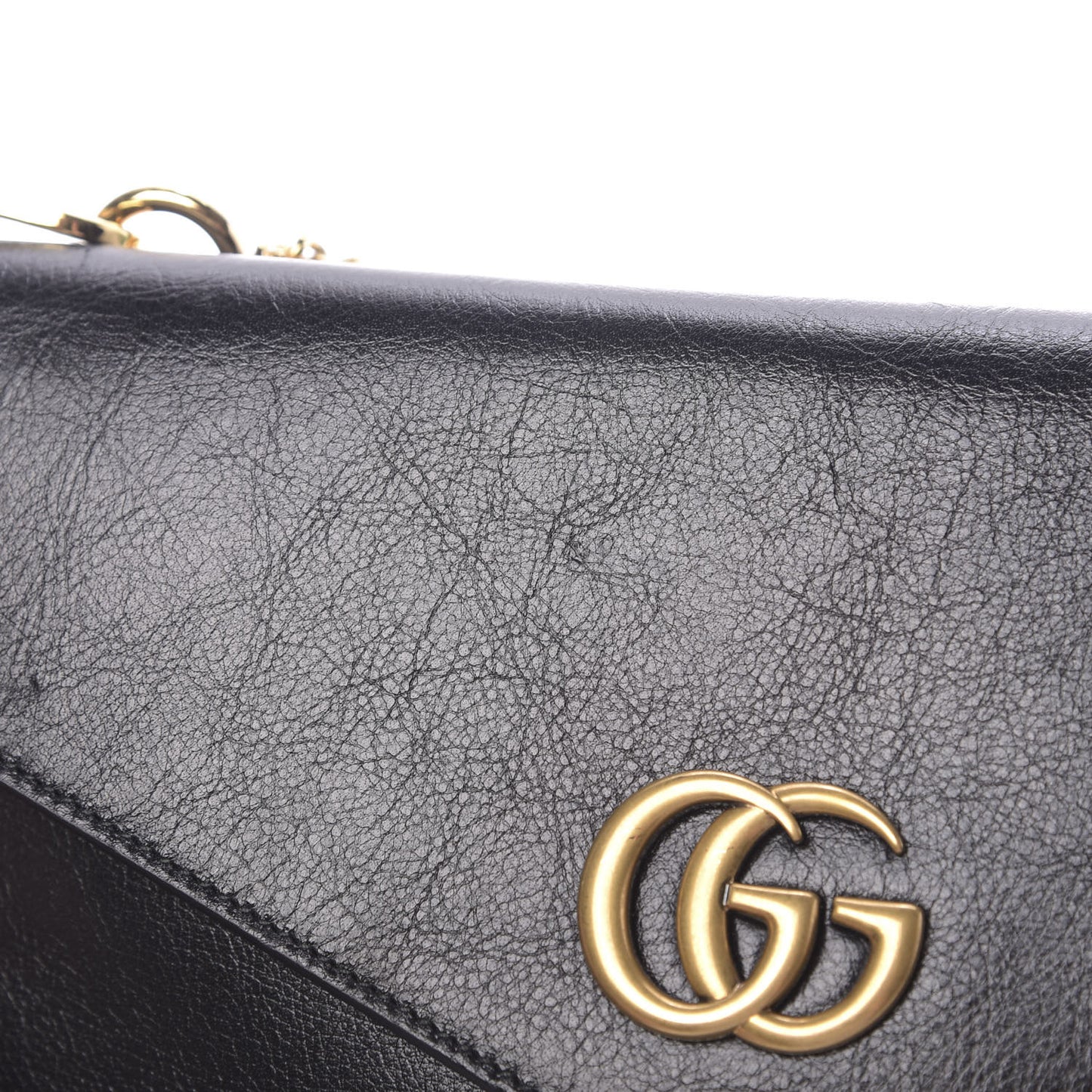 Calfskin Diagonal GG Medium Thiara Double Envelope Shoulder Bag Emerald Green Black