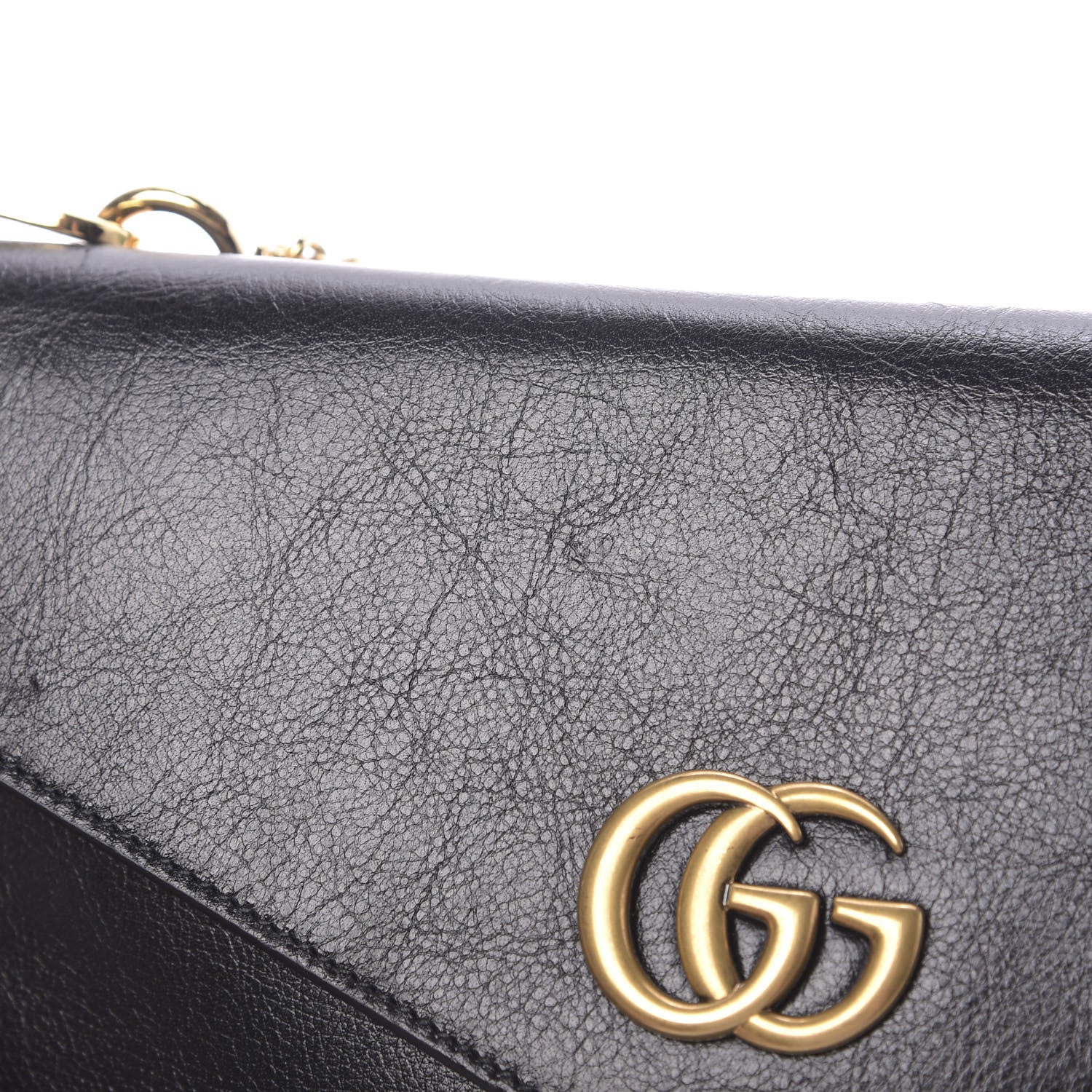 Gucci Calfskin Diagonal GG Medium Thiara Double Envelope Shoulder Bag Emerald Green Black 11 of 14