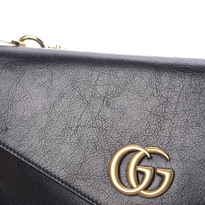 Gucci Calfskin Diagonal GG Medium Thiara Double Envelope Shoulder Bag Emerald Green Black 11 of 14