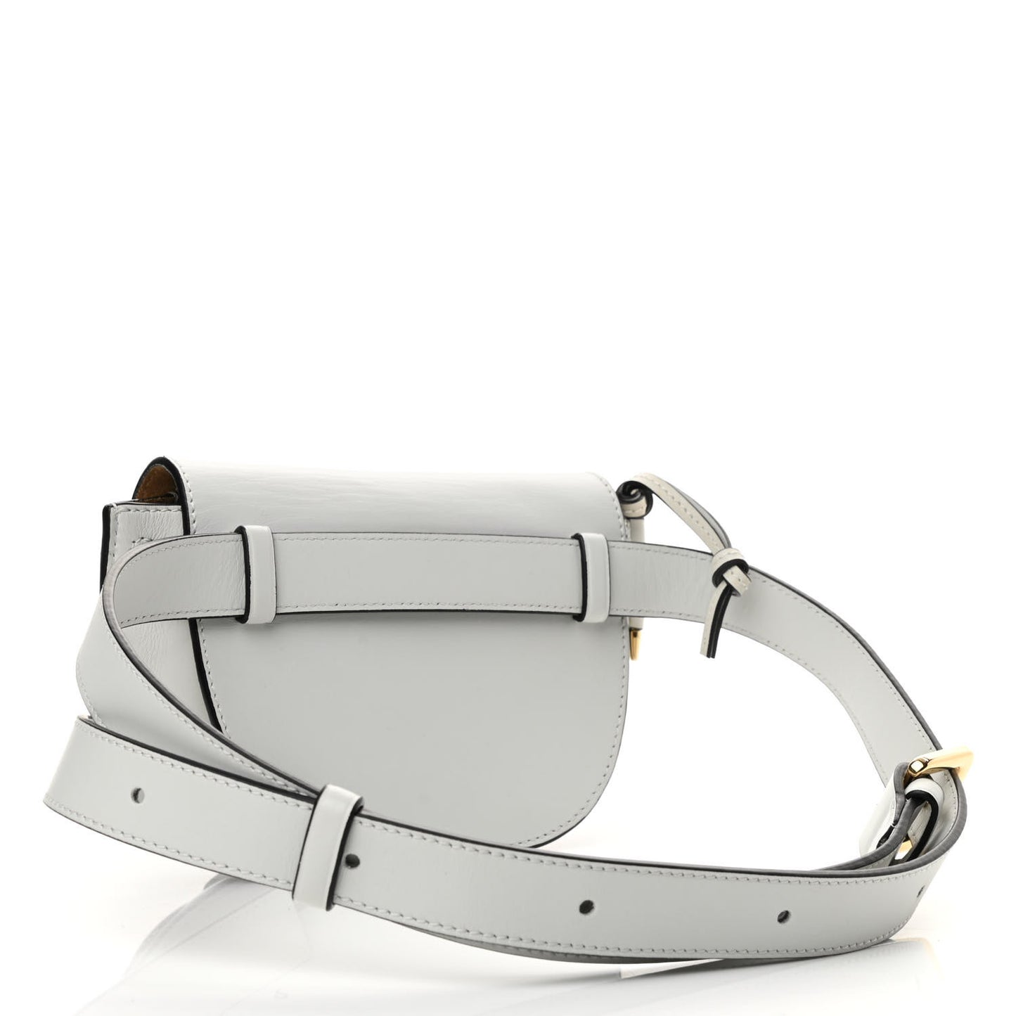 Calfskin Mini Gate Belt Bag White