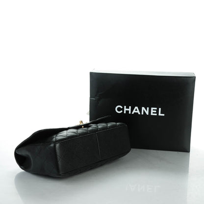 Chanel Caviar Quilted Jumbo Single Flap Black 4 of 8