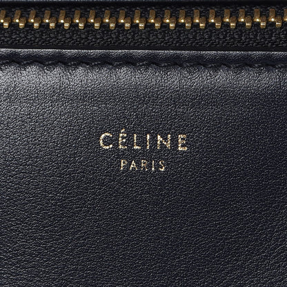 Celine Smooth Calfskin Medium Bi-Color Edge Shoulder Bag Black Navy 6 of 10