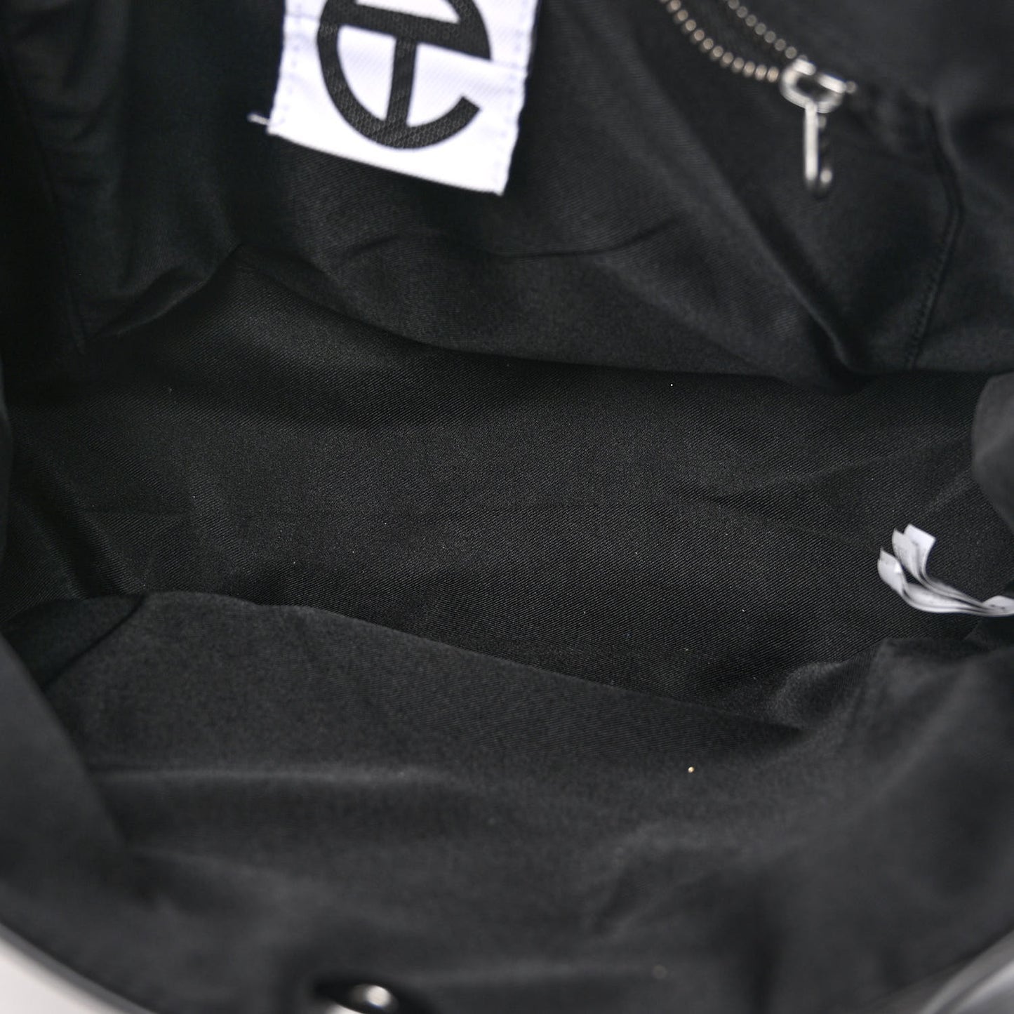 Patent Vegan Leather Medium Shopping Bag Black