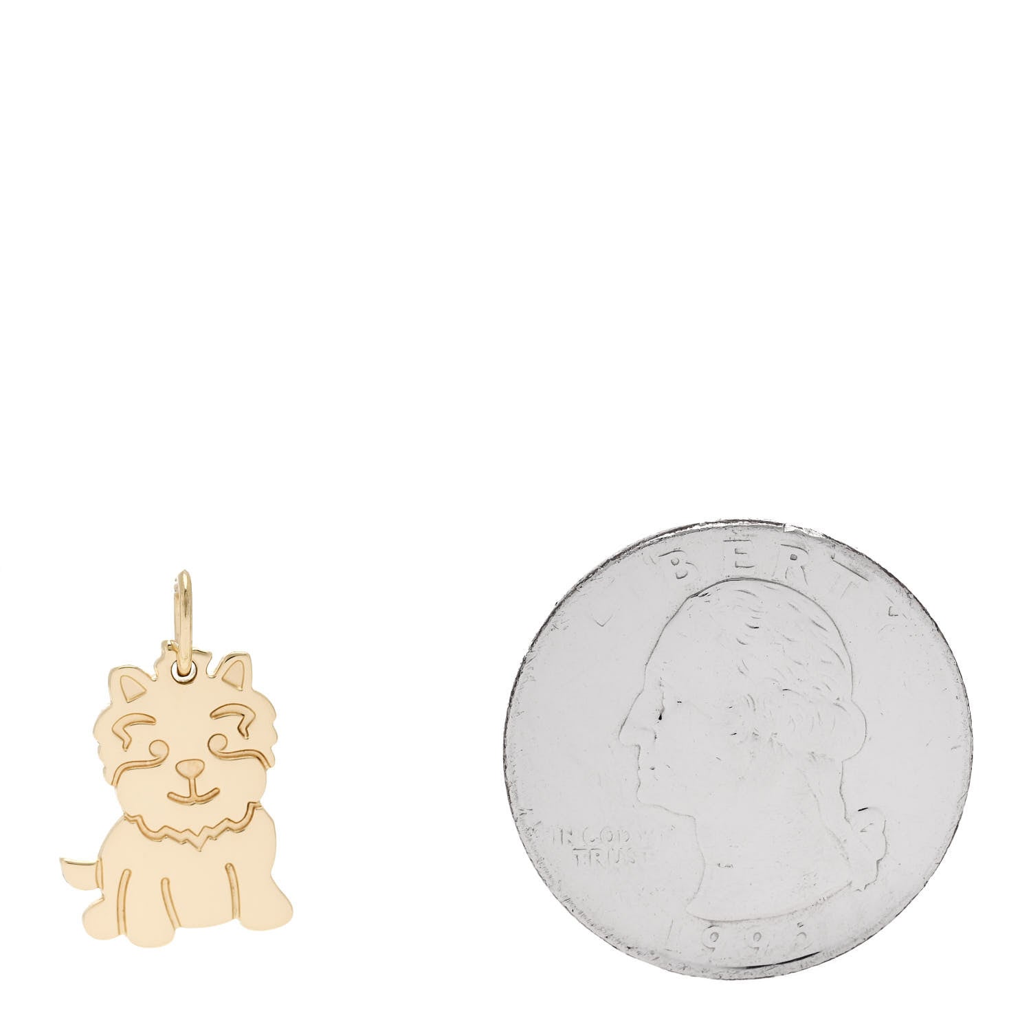 Tiffany 18K Yellow Gold New Yorkie Charm 2 of 3