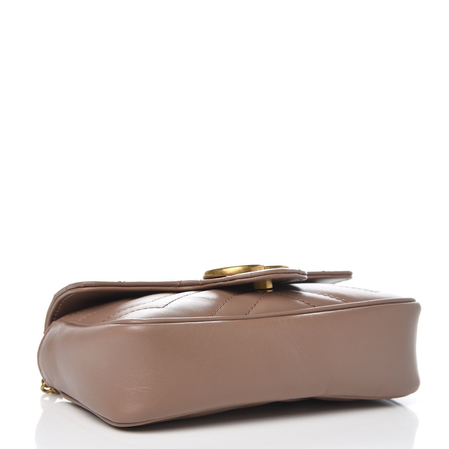 Calfskin Matelasse Super Mini GG Marmont Shoulder Bag Porcelain Rose