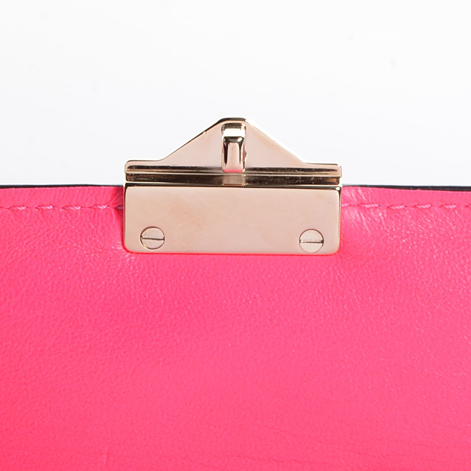 Valentino Garavani Nappa Canvas Camouflage Medium Glam Lock Rockstud Flap Fuxia Fluo 8 of 8