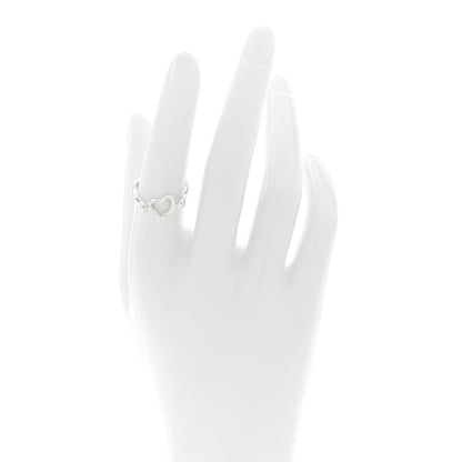 Tiffany Sterling Silver Elsa Peretti Open Heart Ring 54 6.75 2 of 5