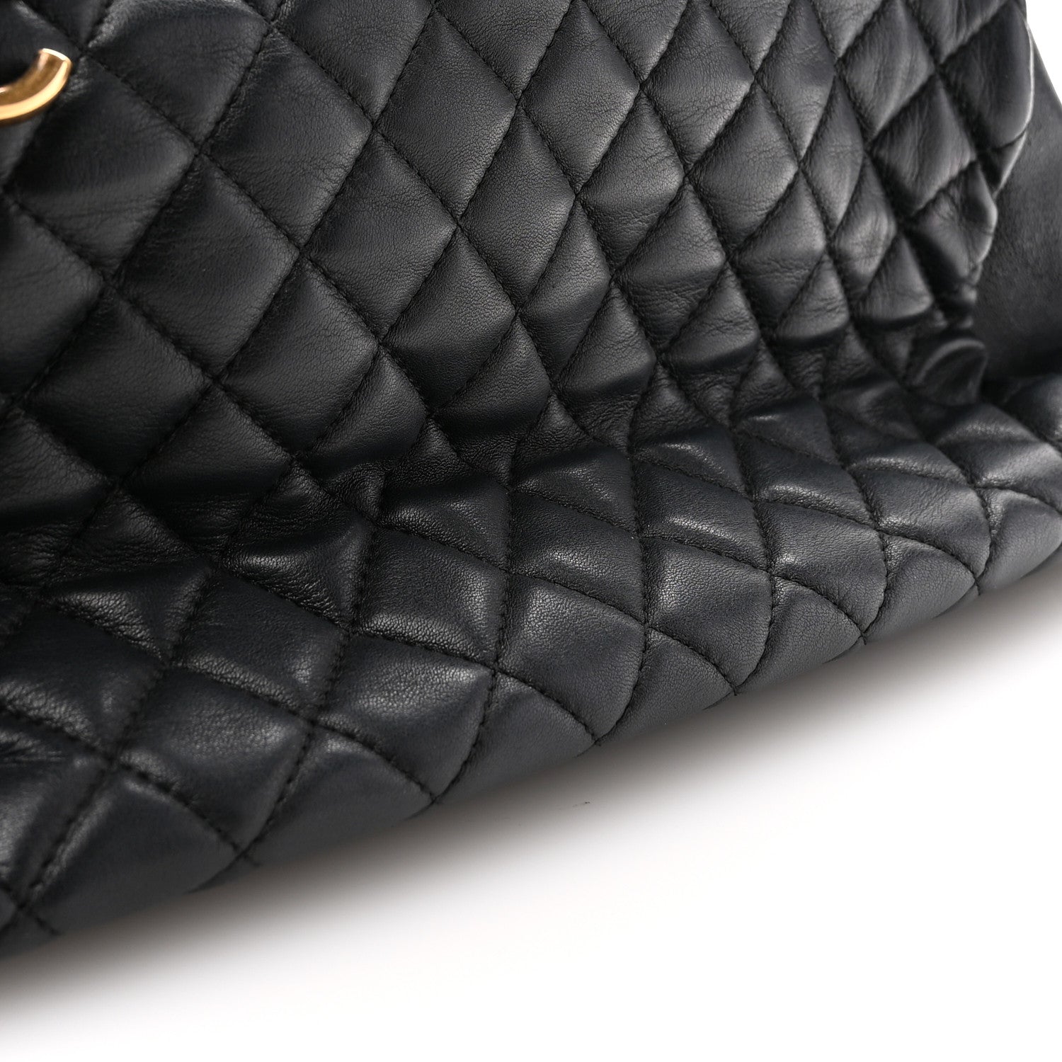 Chanel Lambskin Quilted Large Just Mademoiselle Bowling Bag Black 12 of 12