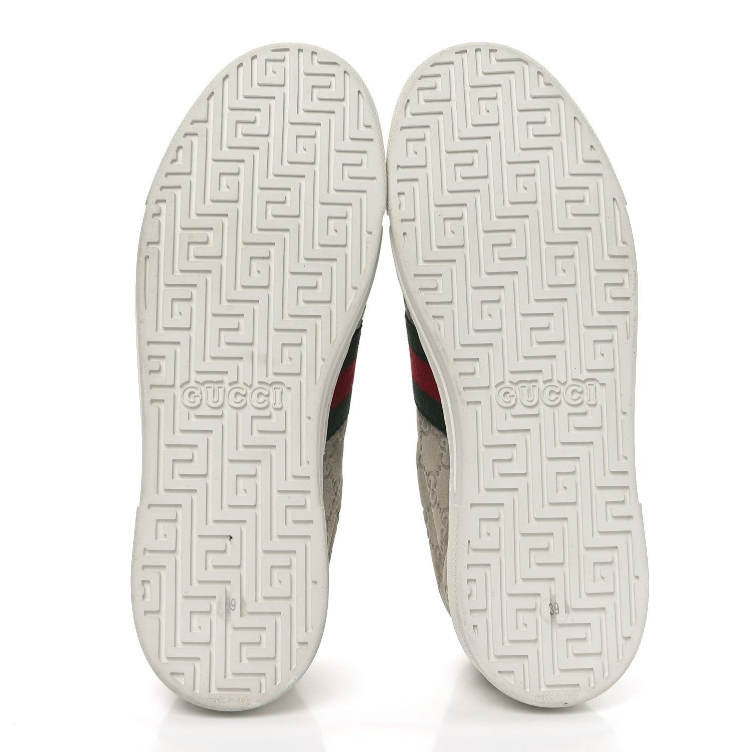 Gucci Suede Monogram Web Ace Sneakers 39 Oatmeal 6 of 8