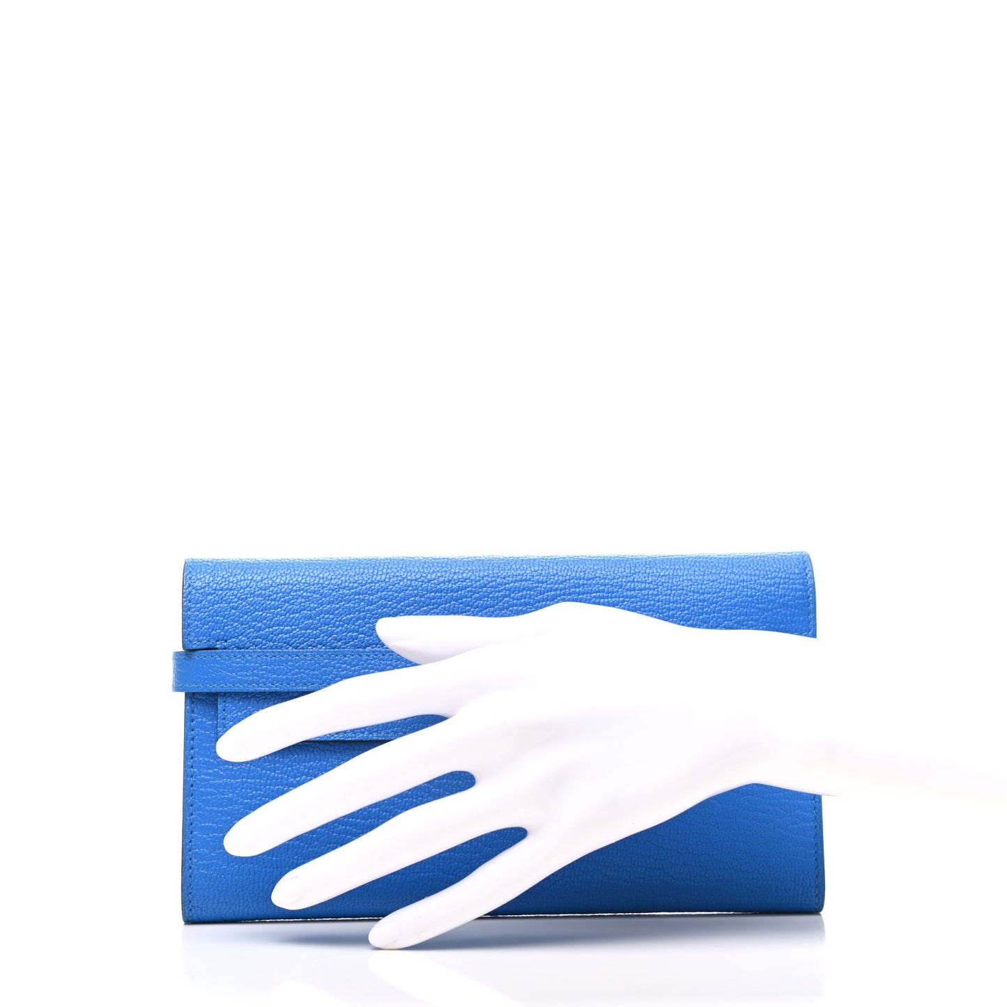 Chevre Mysore Kelly Longue Wallet Bleu Hydra