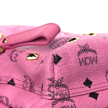 MCM Visetos Studded Medium Stark M Backpack Pink 6 of 10