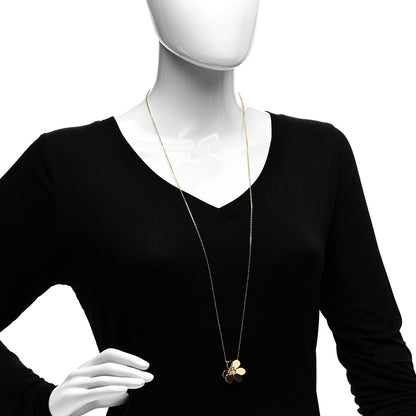 Van Cleef & Arpels 18K Yellow Gold Diamond Very Large Frivole Clip Pendant Necklace 2 of 6