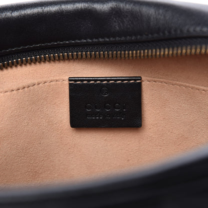 Gucci Calfskin Matelasse Small GG Marmont Chain Shoulder Bag Black 8 of 11