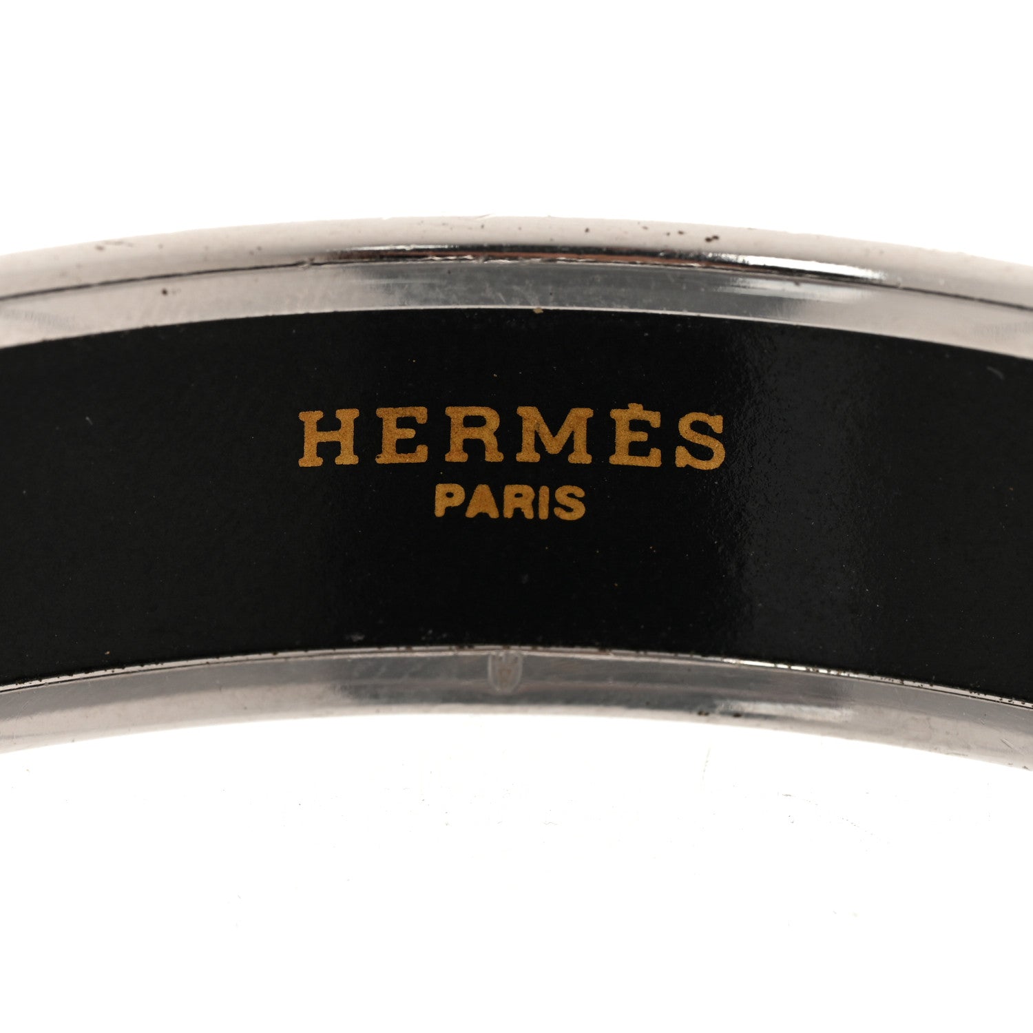 Hermes Enamel Printed Narrow Caleche Bracelet 70 White 5 of 5
