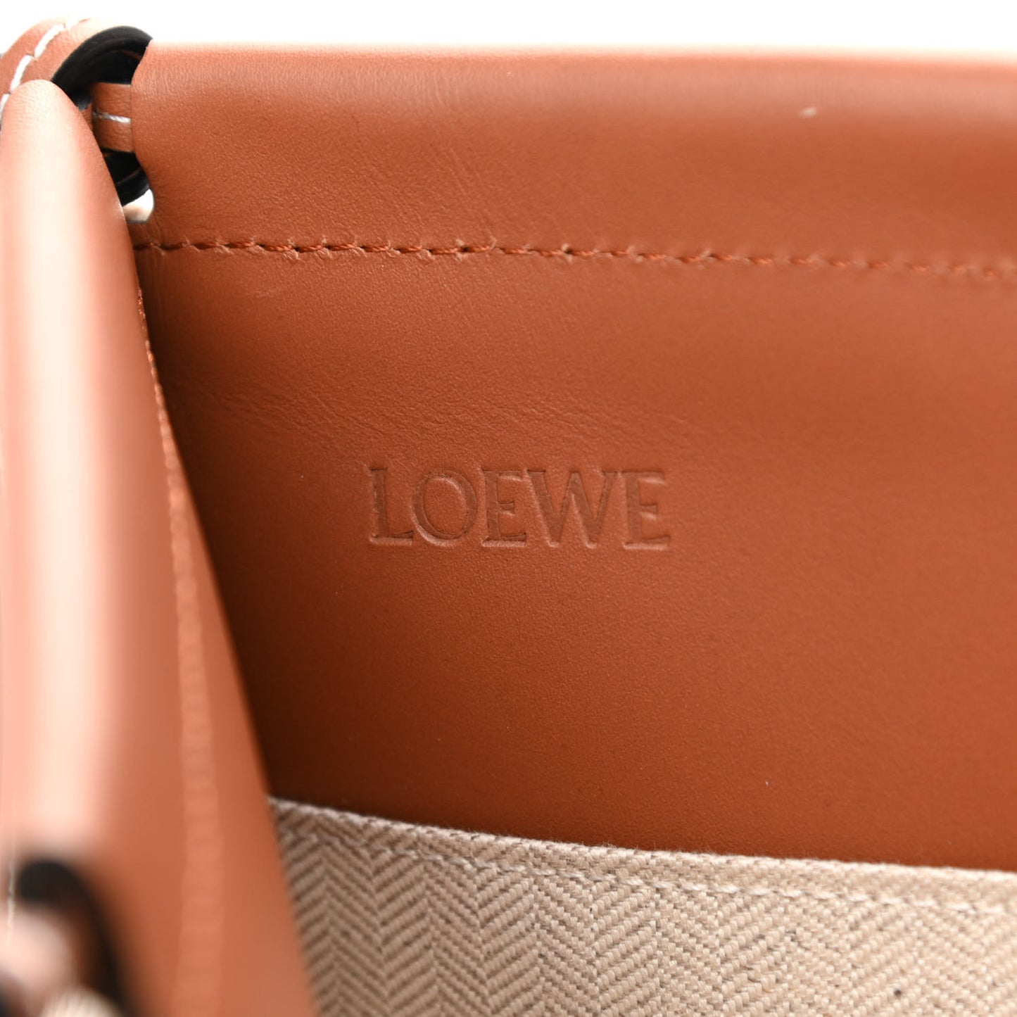 Canvas Calfskin Cushion Tote Beige