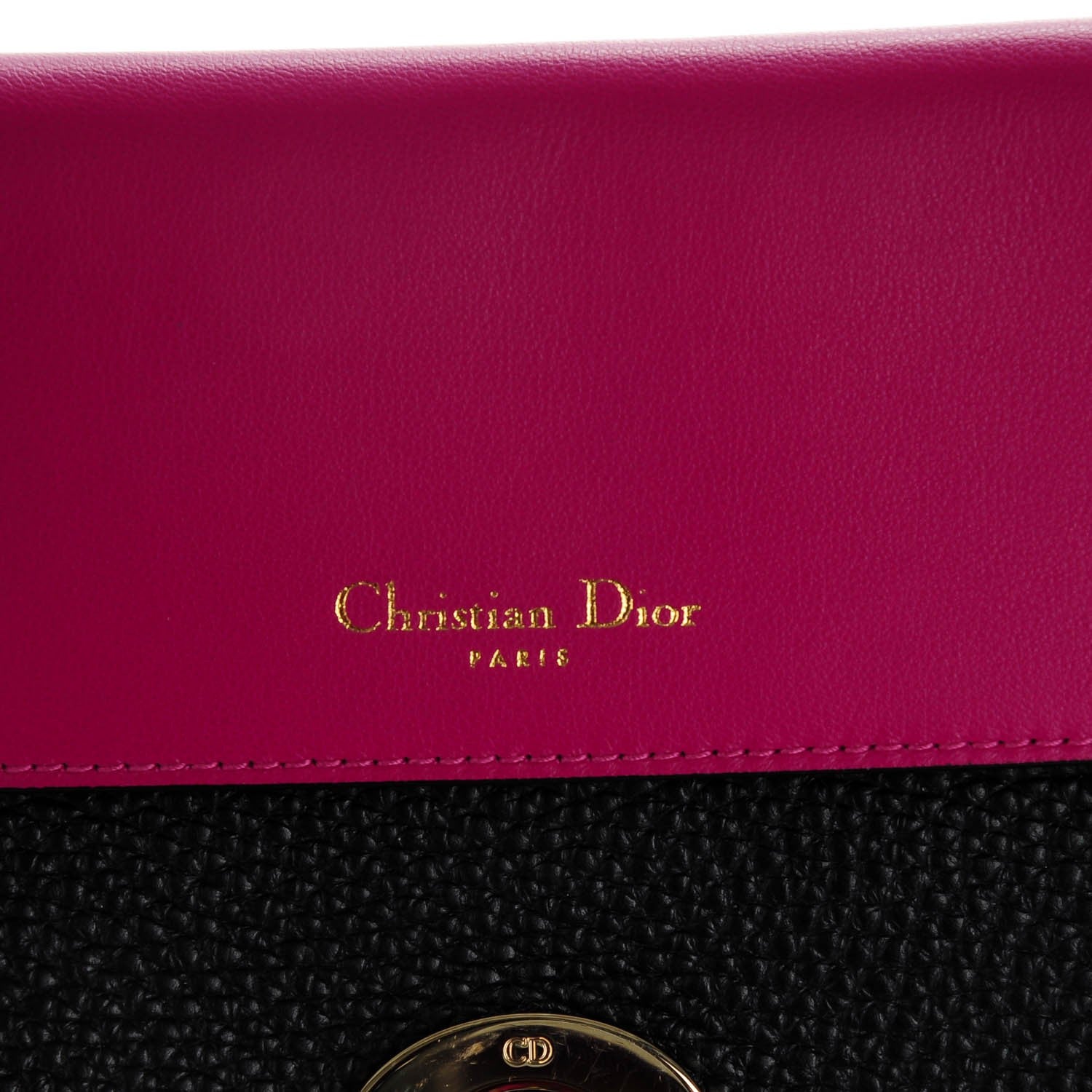 Christian Dior Bullcalf Medium Be Dior Flap Black Fraise 5 of 8