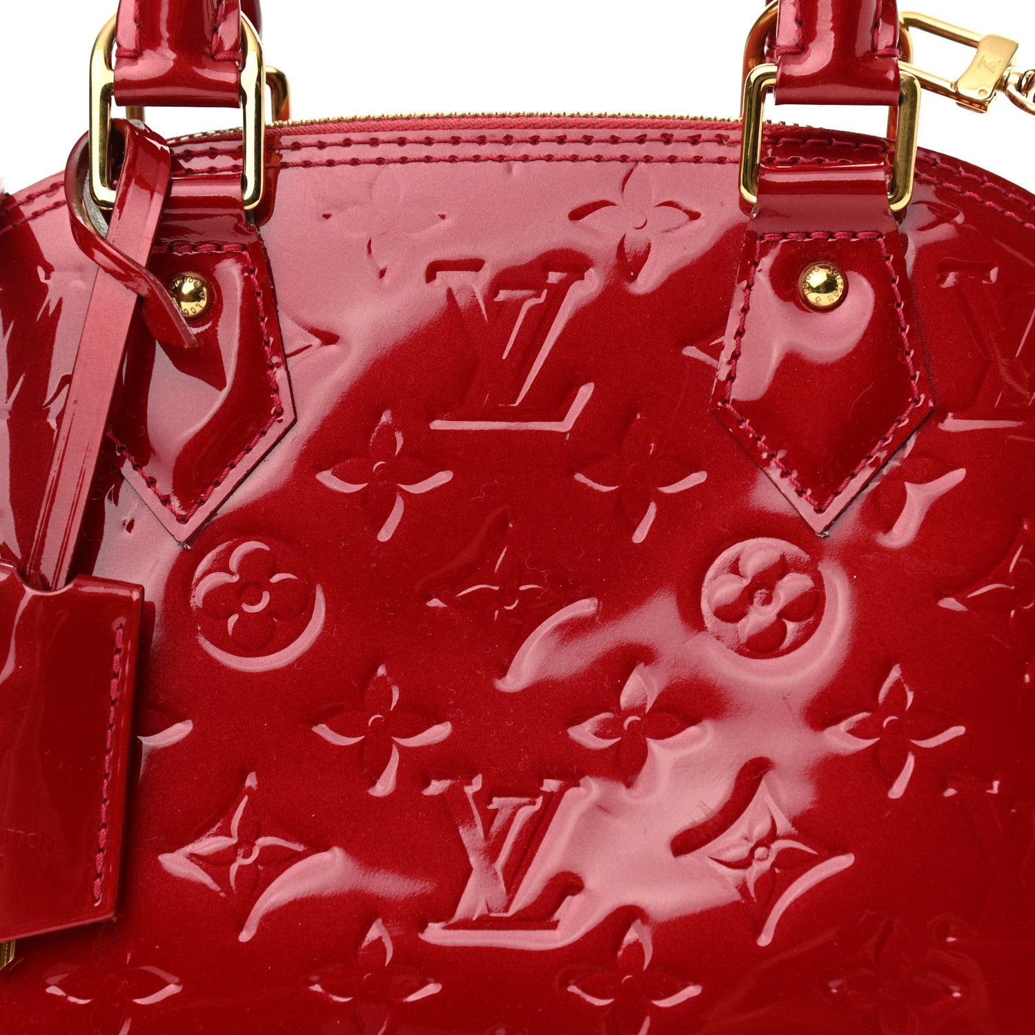 Louis Vuitton Vernis Alma BB Pomme D'Amour 6 of 10