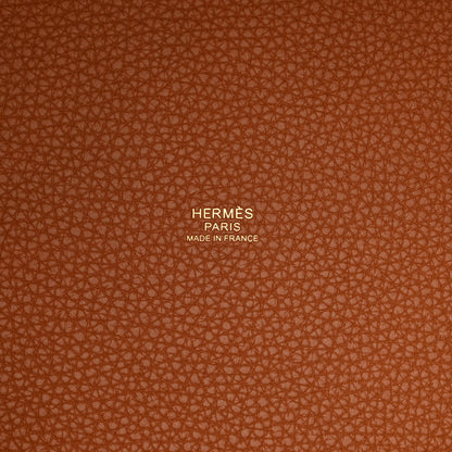 Hermes Taurillon Clemence Picotin Lock 22 MM Gold 6 of 10