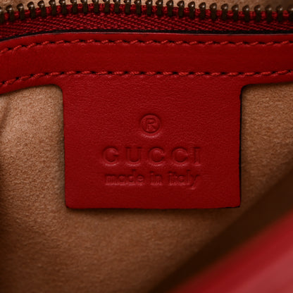 Gucci Calfskin Matelasse Small GG Marmont Shoulder Bag Hibiscus Red 6 of 10