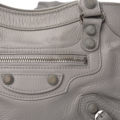 Balenciaga Matte Goatskin Rubber Covered Classic Hardware Mini City Gris Glace 9 of 14