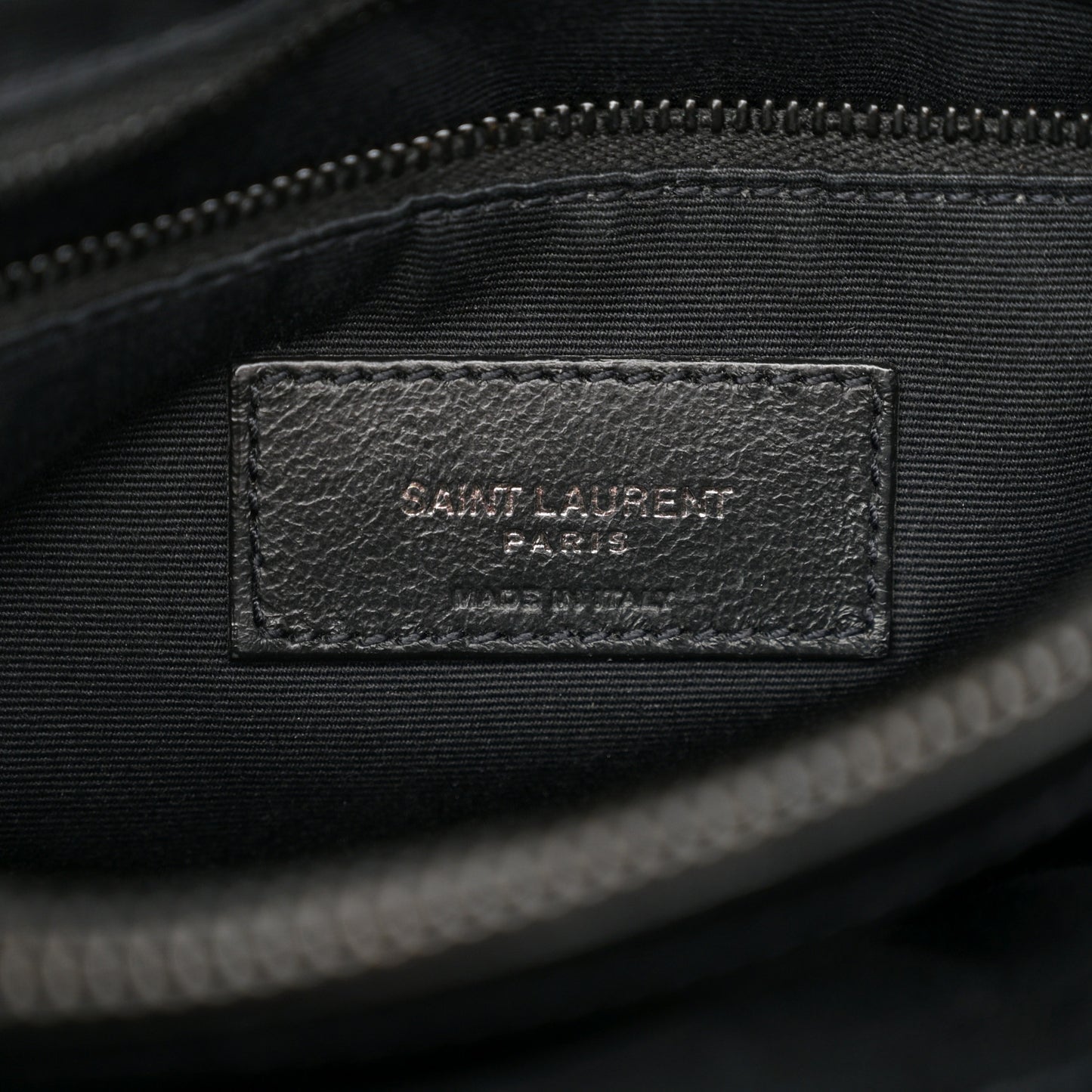 Calfskin Y Quilted Monogram Monochrome Medium Loulou Chain Satchel Black