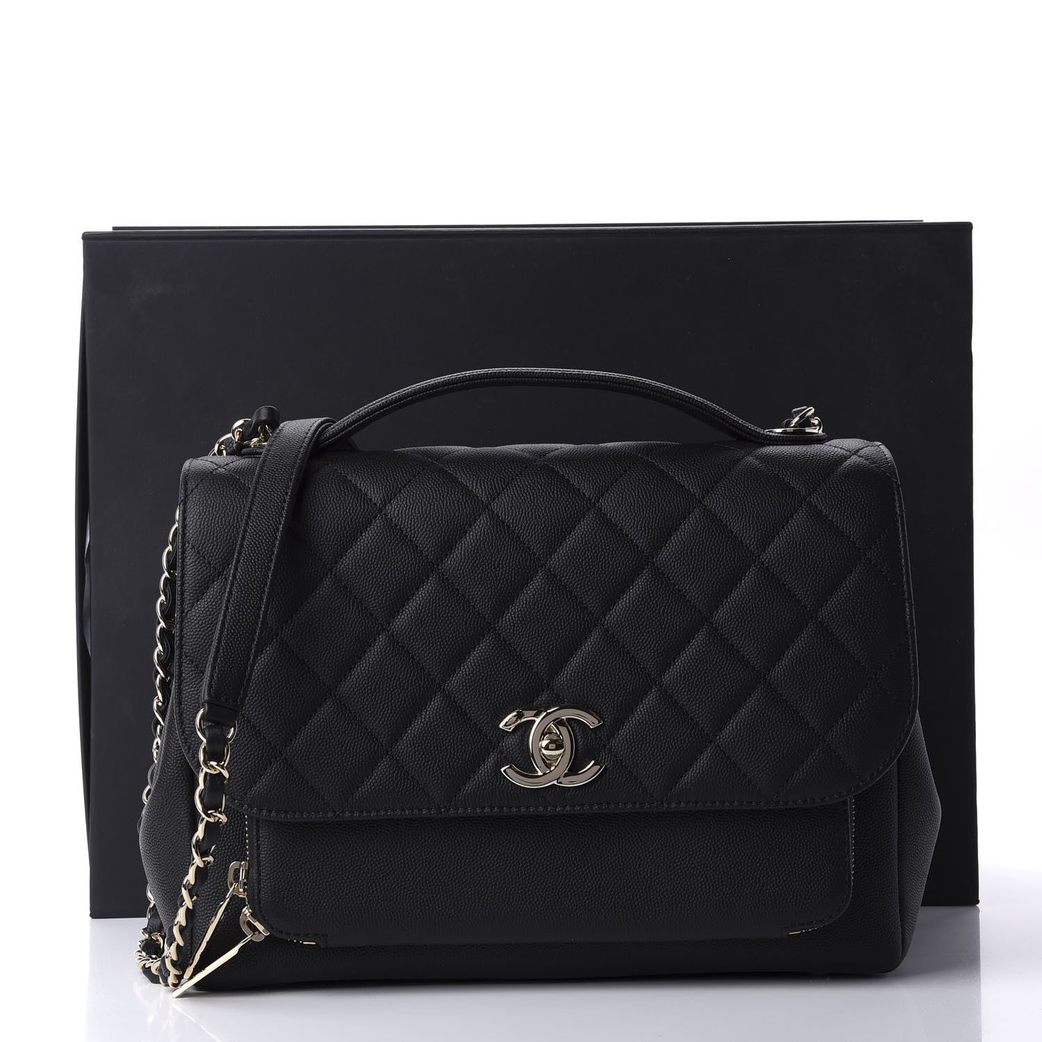 Chanel Caviar Quilted Large Business Affinity Flap Black 11 of 11